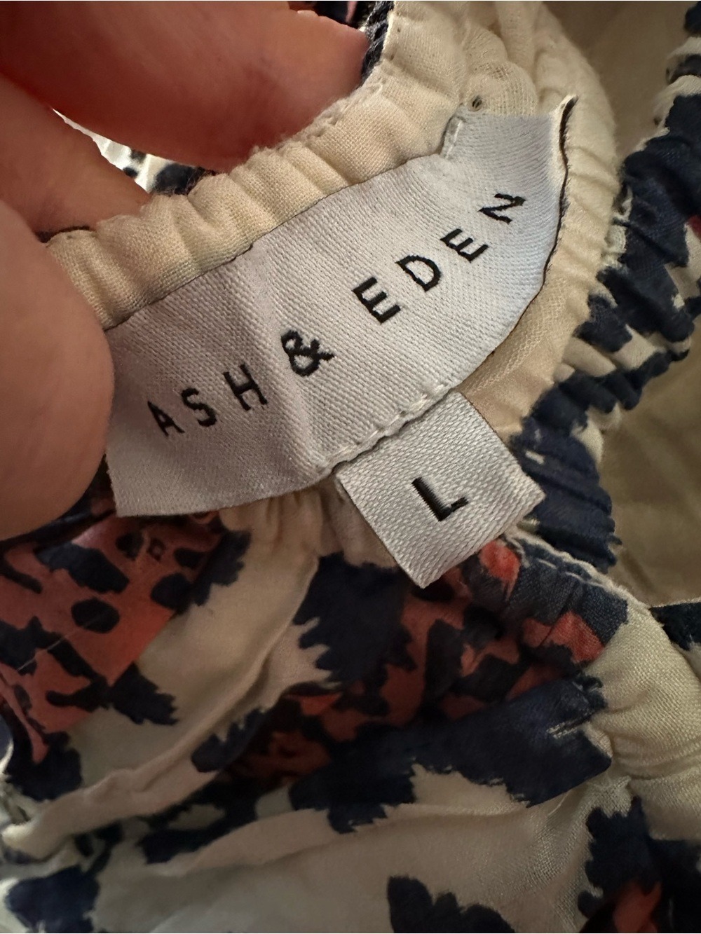 Ash & Eden Printed Floral Puff Sleeve Off-Shoulder Mini Dress Cottagecore Boho - Picture 5 of 8